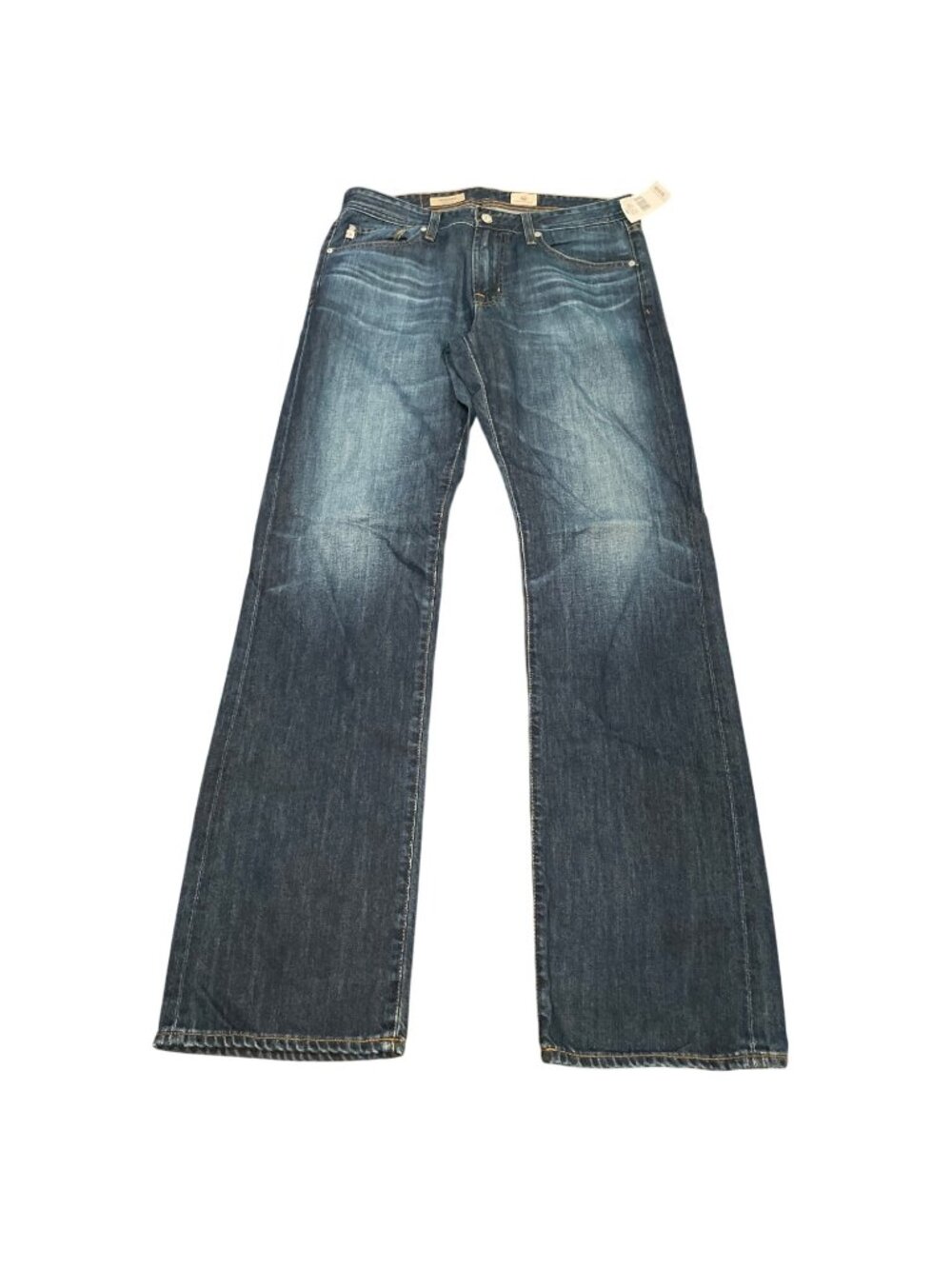 AG Graduate Tailored Leg Jean Men's 32x34 Medium Dark Distressed Stretch Faded